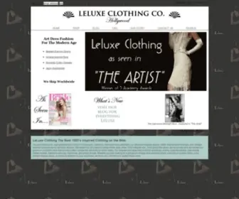 Leluxeclothing.com(Original Handbeaded Deco Gowns from Hollywood) Screenshot