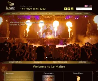 Lemaitre.co.uk(Pyrotechnics) Screenshot