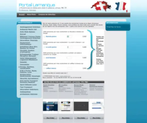 Lemanique.com(Lemanique, mise en relation Client & Professionnel by CSetID) Screenshot