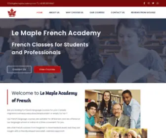 Lemaplelanguagx.com(Le maple French academy) Screenshot