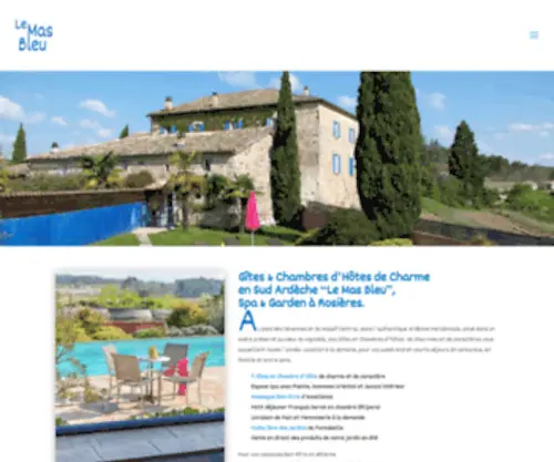 Lemasbleu.com(Gites de charme Ardèche) Screenshot