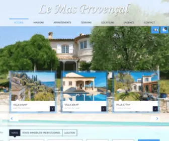 Lemasprovencal.net(Agence immobilière Le Mas Provençal La Colle sur Loup) Screenshot