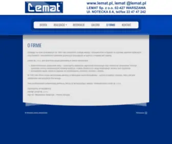 Lemat.pl(O firmie) Screenshot