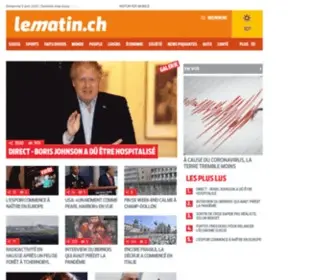 Lematin.ch(Le Matin: toute l'actualité en Suisse et dans le monde) Screenshot