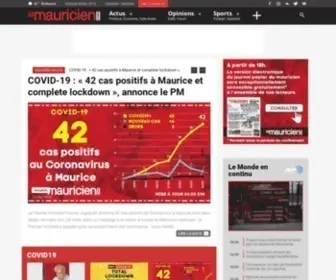 Lemauricien.com(Le Mauricien) Screenshot