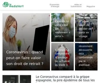 Lemediavert.fr(Actualités sur l’Écologie & l'Économie d'Énergie) Screenshot