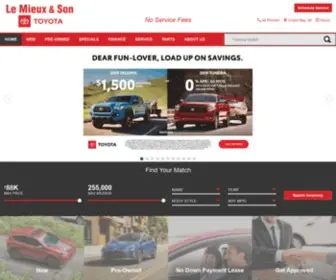 Lemieuxtoyota.com(Le Mieux & Son Toyota) Screenshot