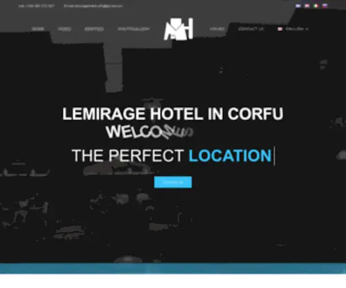 Lemiragehotel.gr(LeMirage Hotel in Corfu) Screenshot