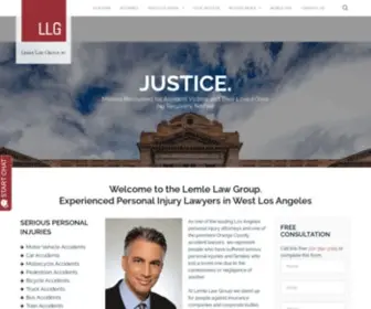 Lemlelaw.com(Top Personal Injury Lawyers in West LA) Screenshot