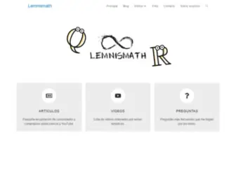 Lemnismath.org(Matemáticas de forma sencilla y animada) Screenshot