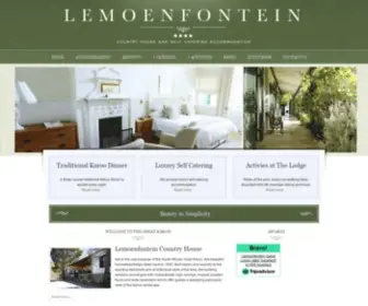 Lemoenfontein.co.za(Luxury Beaufort West Accommodation) Screenshot