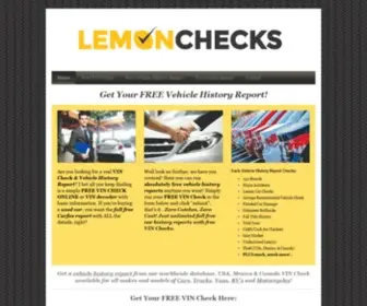 Lemonchecks.com(FREE Vehicle History Report) Screenshot