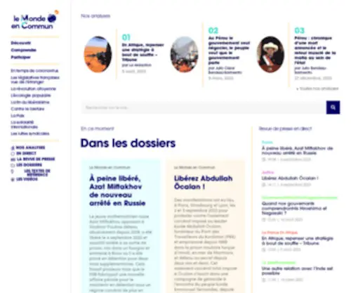 Lemondeencommun.info(Le Monde en Commun) Screenshot