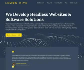 Lemonhive.com(Headless Website Development & React Software Solutions) Screenshot