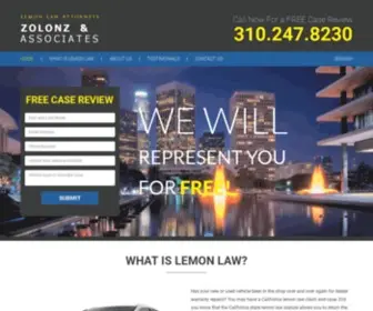 Lemonlawattorneyinla.com(Los Angeles Lemon Law Attorneys) Screenshot