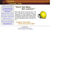 Lemonlawsuit.com(Lemon Law) Screenshot