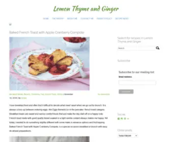 Lemonthymeandginger.com(Lemon Thyme and Ginger) Screenshot