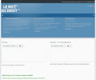 Lemotdudroit.net(Le Mot Du Droit) Screenshot