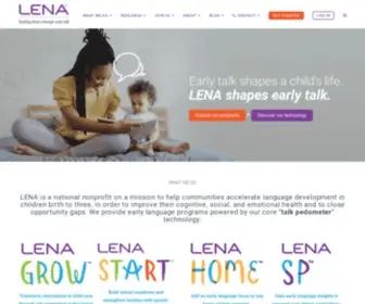 Lena.org(LENA (Language ENvironment Analysis)) Screenshot
