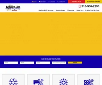 Lenaire.com(Heating & Furnace Repair & Installation Company) Screenshot