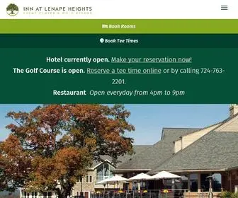 Lenapegolfresort.com(Pennsylvania Golf Hotel) Screenshot