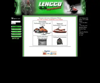 Lencco.com(Lencco Performance) Screenshot