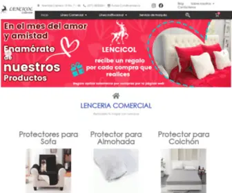 Lencicol.com(Productos textiles línea hogar y hoteleros) Screenshot