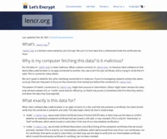 Lencr.org(Let's Encrypt) Screenshot