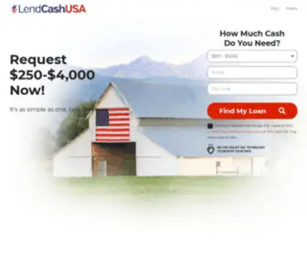 Lend-Cashusa.com(Quick & Easy online process for Cash Loans) Screenshot