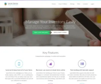 Lend-Items.com(Online Library Software) Screenshot