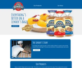 Lendersbagels.com(Lender's Bagels) Screenshot