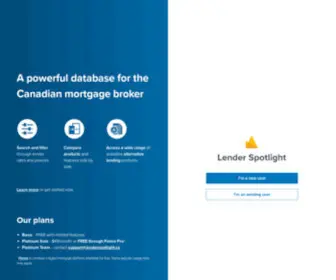 Lenderspotlight.ca(Lender Spotlight) Screenshot
