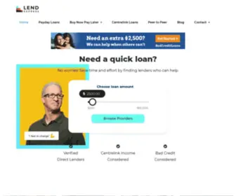 Lendexpress.com.au(Find 50+ Australian direct lenders who offer small short term quick loans $500) Screenshot