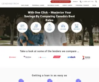 Lendingarch.ca(Compare online loans from Canada's best lenders with LendingArch's simple application) Screenshot