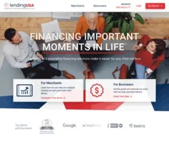 Lendingusa.com(Financing Important Moments In Life) Screenshot