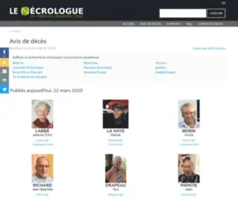 Lenecrologue.com(Nécrologie) Screenshot