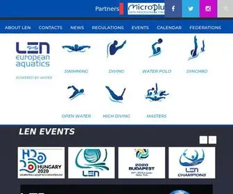 Len.eu(Ligue Européenne de Natation) Screenshot
