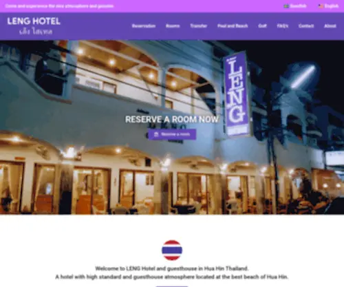 Lenghotel.com(Hua Hin and Leng Hotel and guesthouse is situated only 200 kms south of Bangkok) Screenshot