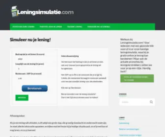 Leningsimulatie.com(Lening Simulatie) Screenshot