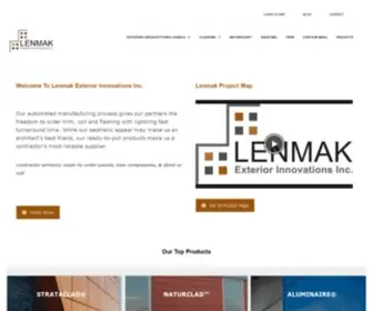 Lenmak.com(Lenmak Exterior Innovations Inc) Screenshot