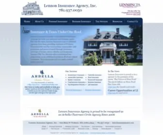 Lennoninsurance.com(Insurance Agency Woburn MA Homeowner Auto Personal Business Insurance) Screenshot