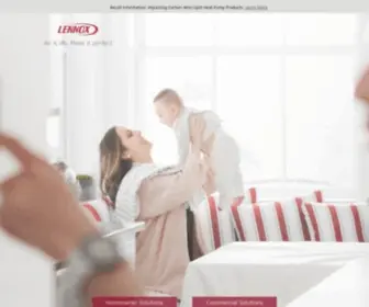 Lennox.com(HVAC Systems) Screenshot