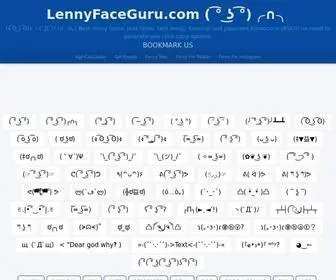 Lennyfaceguru.com((ง ͡ʘ ͜ʖ ͡ʘ)ง ヽ(ﾟдﾟ)ﾉ (ó﹏ò｡) ( ͡° ͜ʖ ͡°) ( ͠° ͟ʖ ͡°)) Screenshot