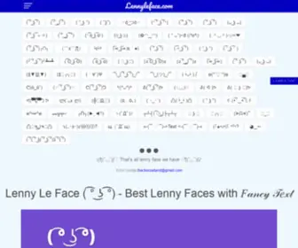 Lennyleface.com(Lenny) Screenshot