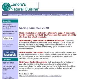 Lenoresnatural.com(Lenore's Natural Cuisine) Screenshot