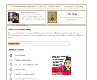 Lenormand-Reading.com(Lenormand cartomancy) Screenshot