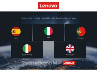 Lenovopromotions.com(Country Select) Screenshot