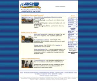 Lenoxpropane.com(Lenox Propane) Screenshot