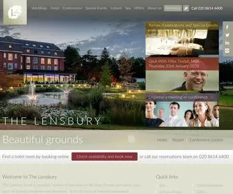 Lensbury.com(Hotel, Accommodation, Spa Centre, Sports Leisure Centre, Wedding Venues, Conference Centre) Screenshot