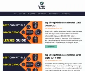 Lensespedia.com(Lenses Reviews & Guides) Screenshot